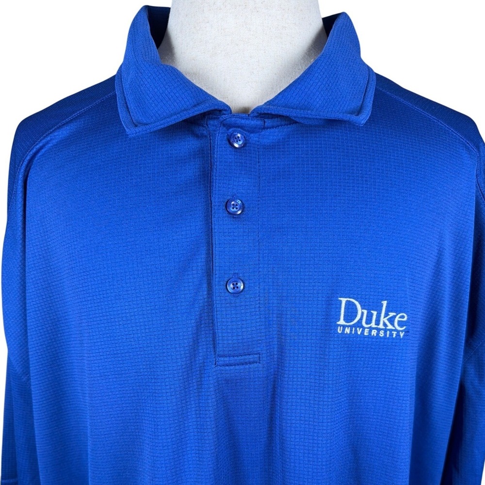 Duke University Cutter & Buck Mens Polo Shirt Royal Blue CB DryTec 4XB 4TG
